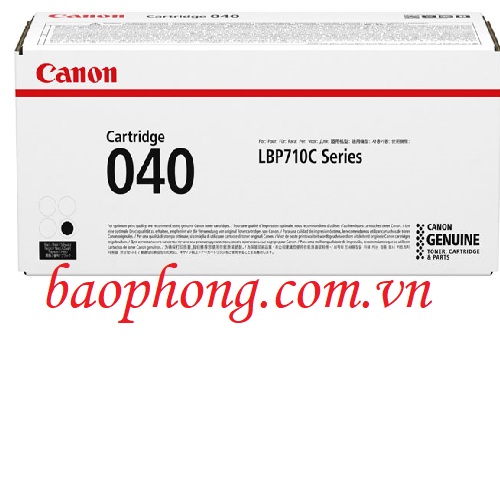 Hộp mực Laser màu Canon 040 Black dùng cho máy in Canon LBP 712CX