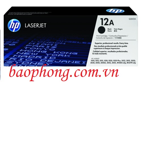 Hộp mực chính hãng 12A (Q2612A) dùng cho máy in HP 1010/1012/1015/1018/1020/1022/3015/3020/3030/3050