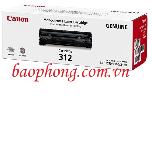 Hộp mực Laser Canon 312 dùng cho máy in Canon LBP 3050/3100/3150